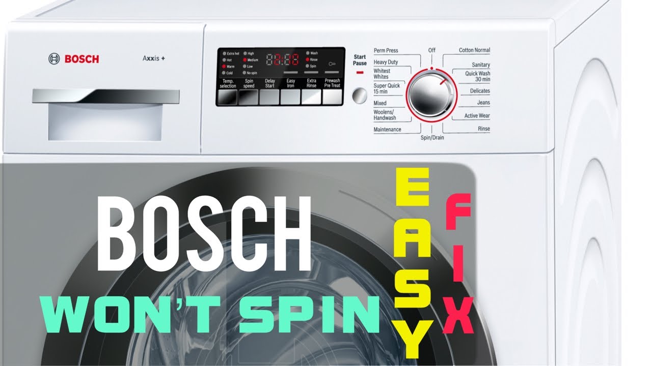 BOSCH WASHING MACHINE WON’T SPIN OR AGITATE - Fix It Yourself and Save $300.00
