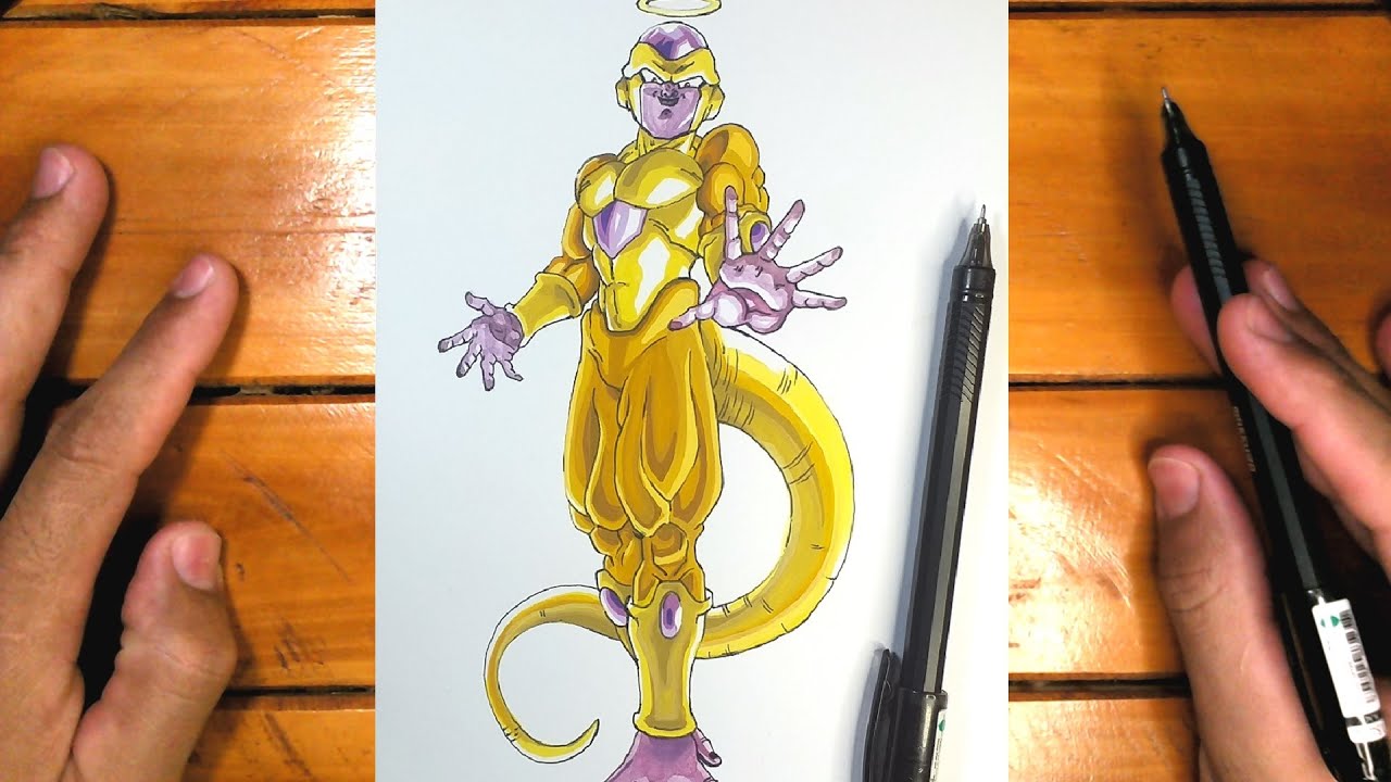 How to draw the golden frieza