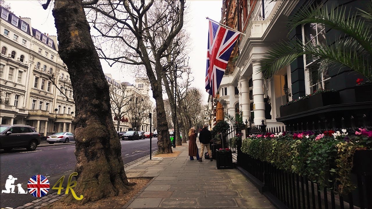 London Walk: South Kensington to Hyde Park (4K Afternoon stroll)