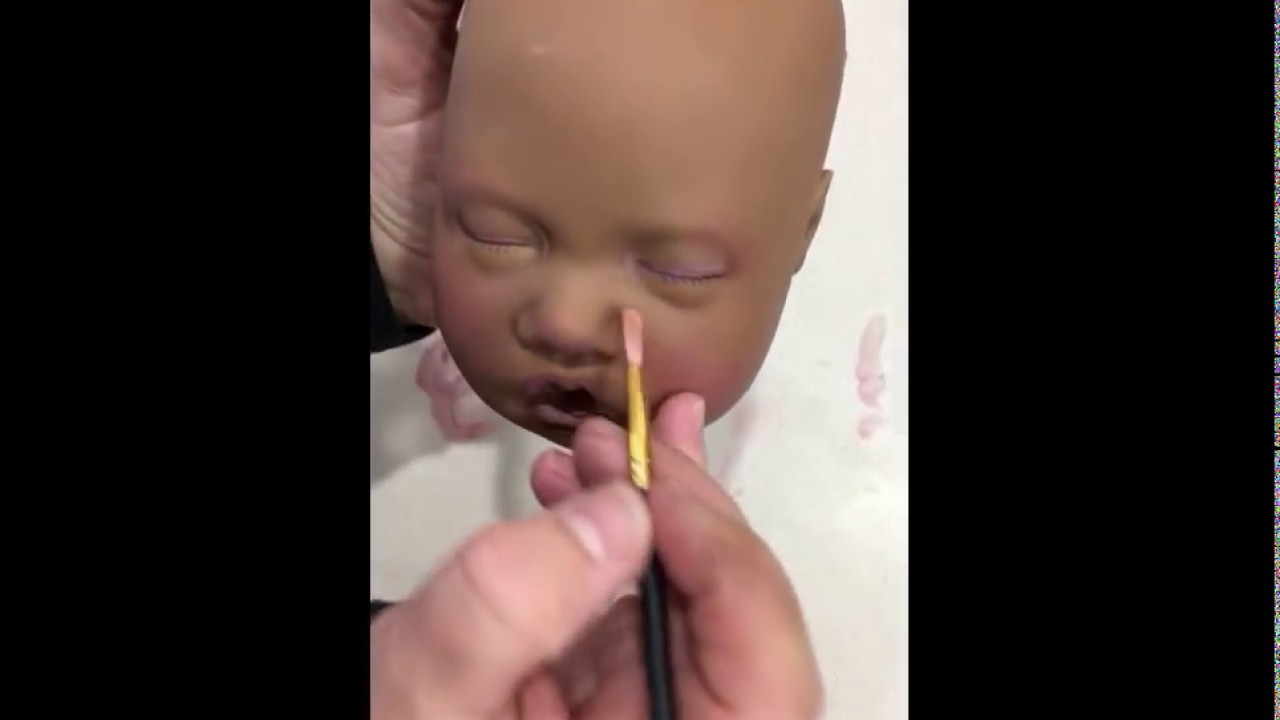 How to reborn  and restore Trashed Lee Middleton Baby dolls and add painted hair