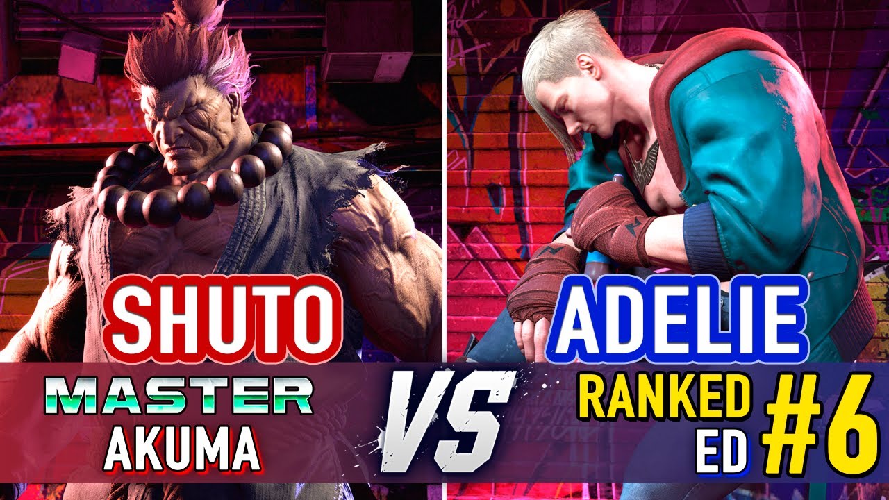SF6 🤜 Shuto (Akuma) vs Adelie (#6 Ranked Ed) 🤛 SF6 High Level Gameplay