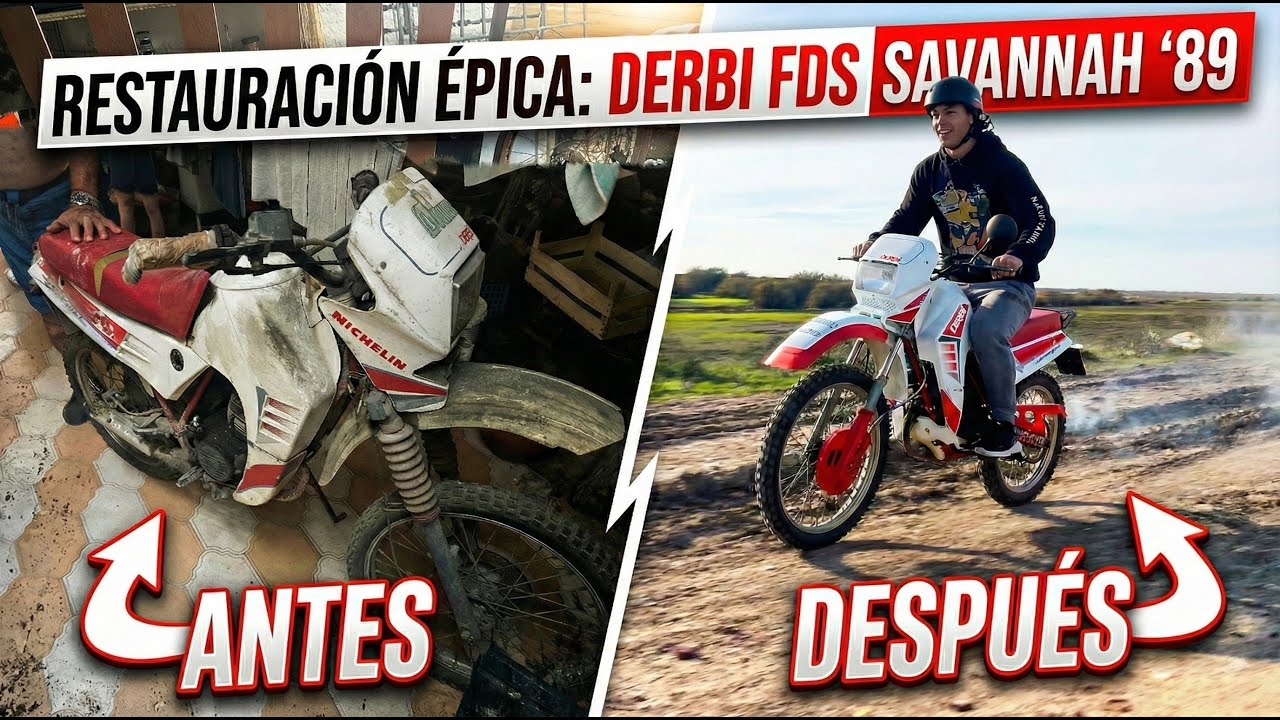 Restauracion Derbi FDS Savannah por completo