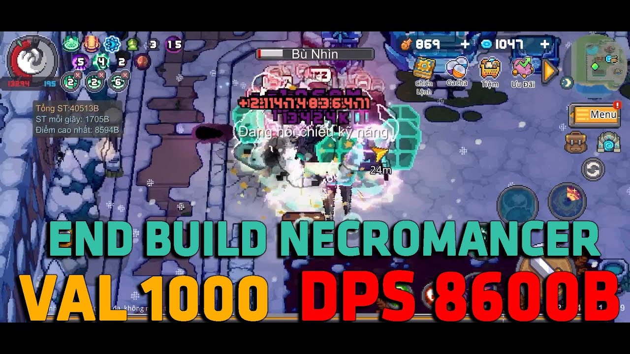 Siêu Quái Thú Necromancer 8600B DPS Valkyrie 1000 | SS2 Soul Knight Prequel #PucaThai