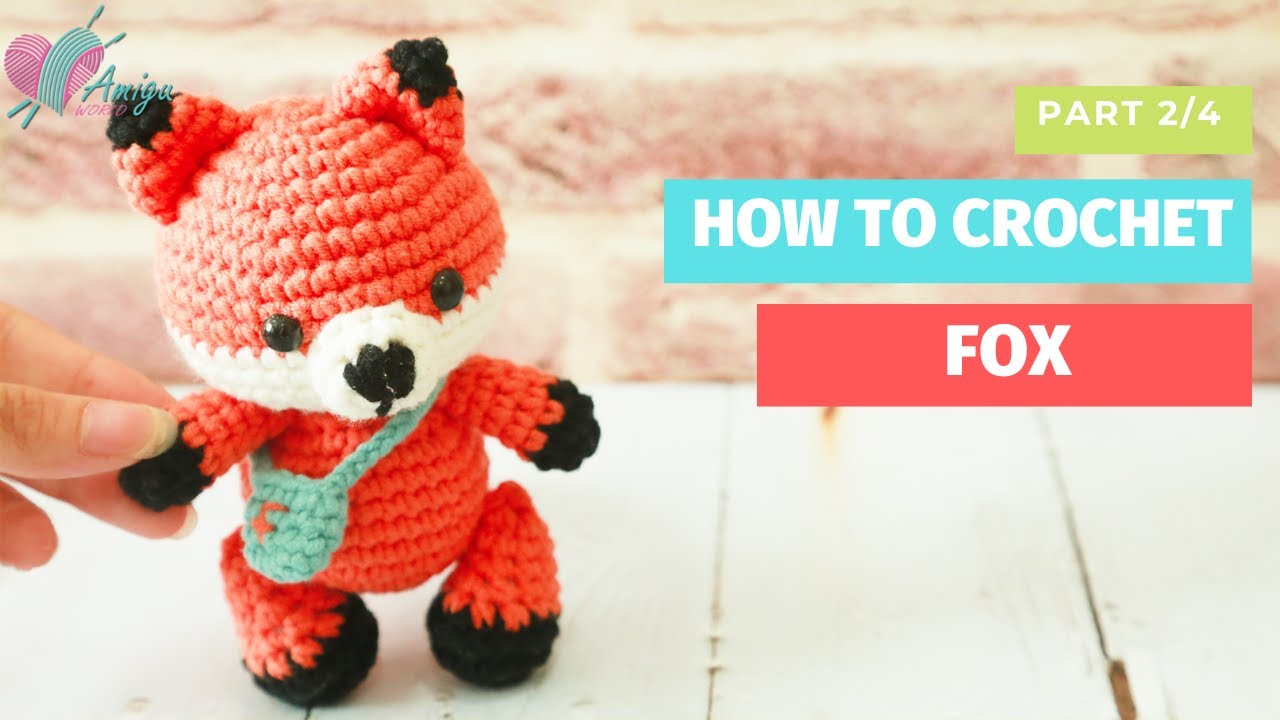 #196 | Amigurumi Fox Crochet Pattern (2/4) | How To Crochet Amigurumi Animal | AmiguWorld