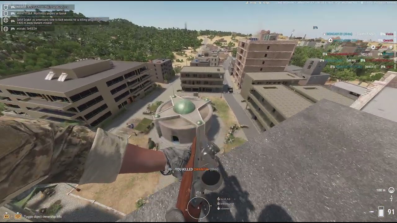 Sniping from the top of rooftops in Afghanistan is dope