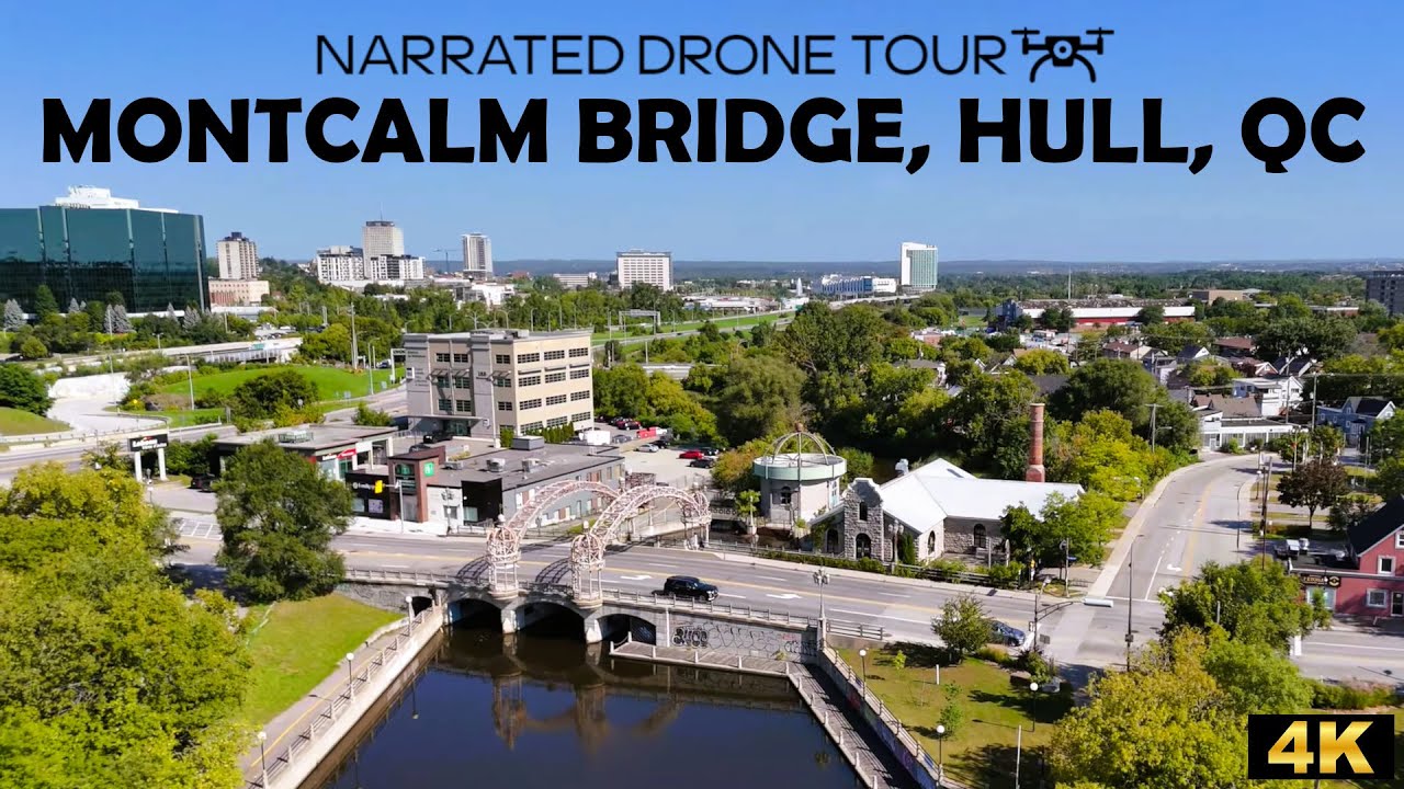 ⚜️ Soaring Over Montcalm Bridge in 4K! Stunning Aerial Views of Hull, Québec 🌄 | DJI Mini 4 Pro