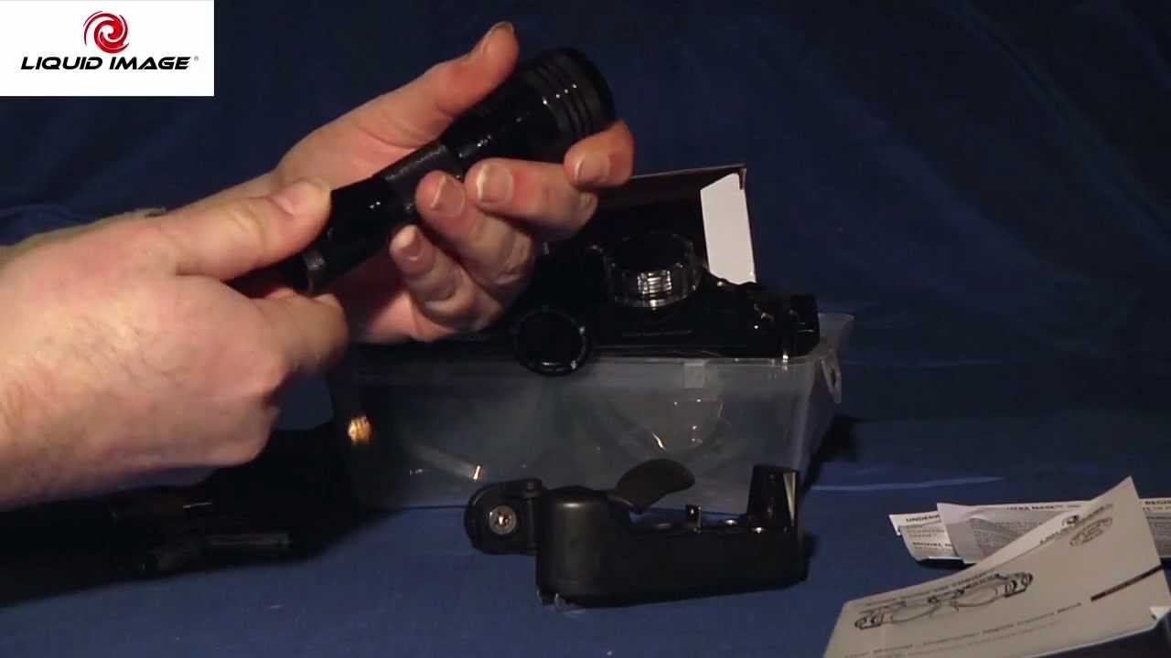 Liquid Image scuba camera mask 324 & model 323 dive light unboxing