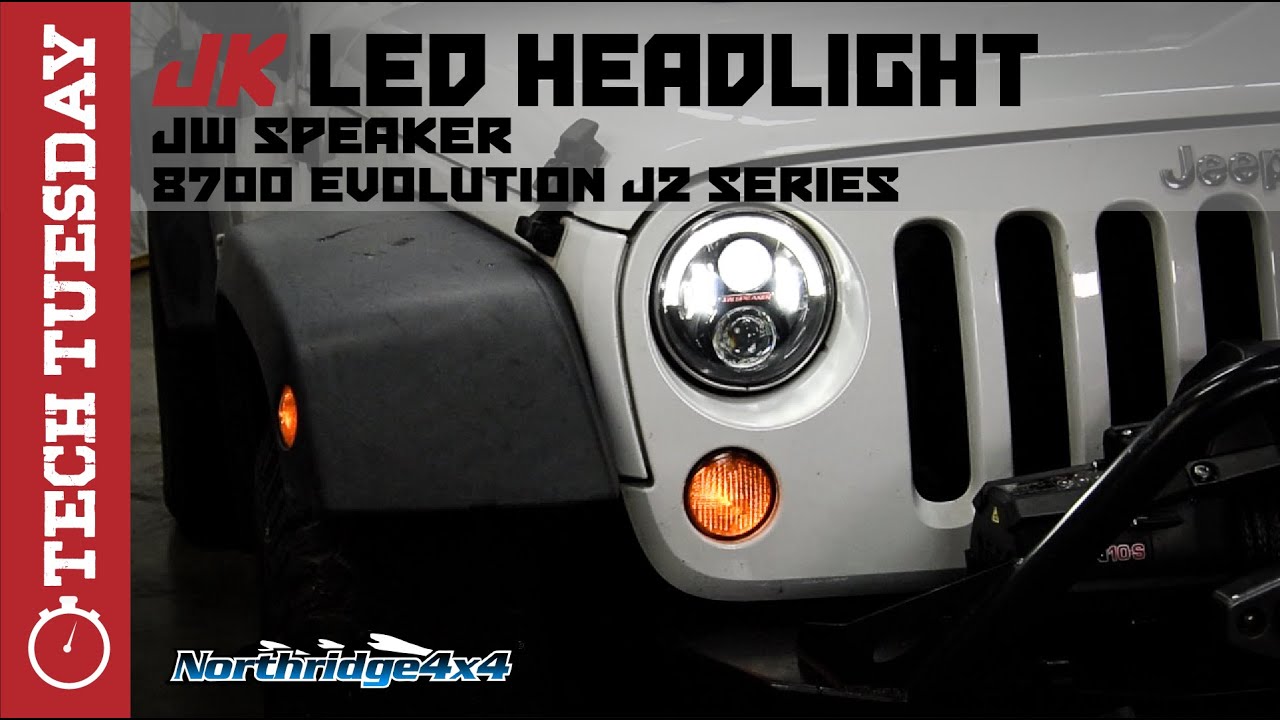 Jeep JK JW Speaker LED Headlight Install