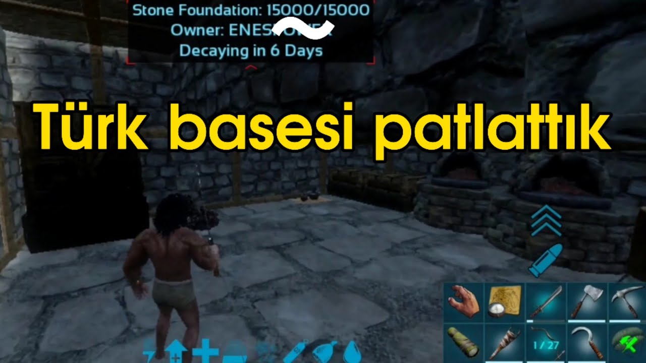 Türk basesi patlattık | pvp ark mobile türkçe