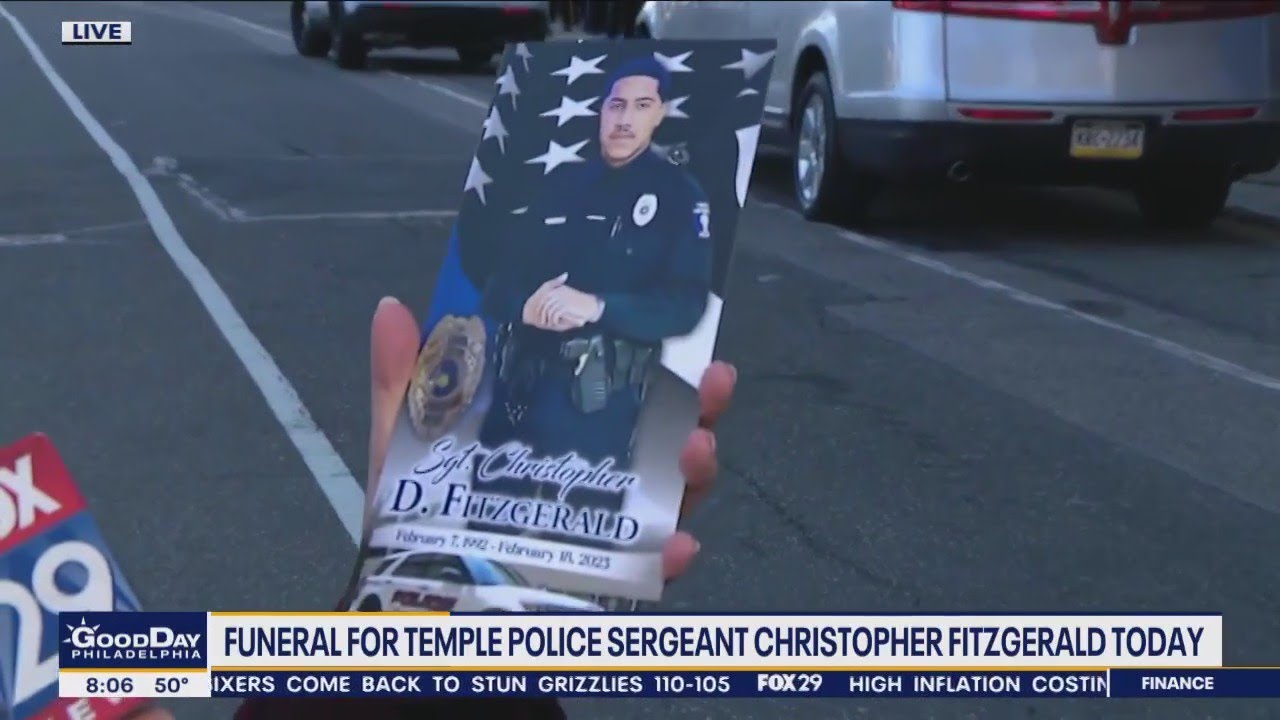 Law enforcement officers from across the US attend viewing for Sgt. Chris Fitzgerald