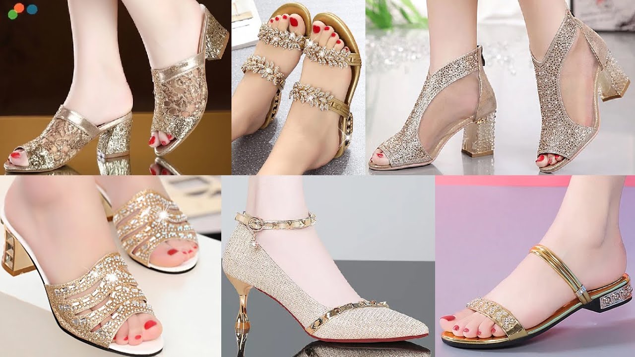 2021 FASHION GOLDEN PARTY WEARS SANDALS FOR LADIES||WEDDING SANDALS|BRIDAL SANDALS||#SBLEO