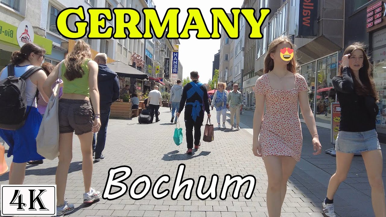Walking in the city center of Bochum, Germany 2023