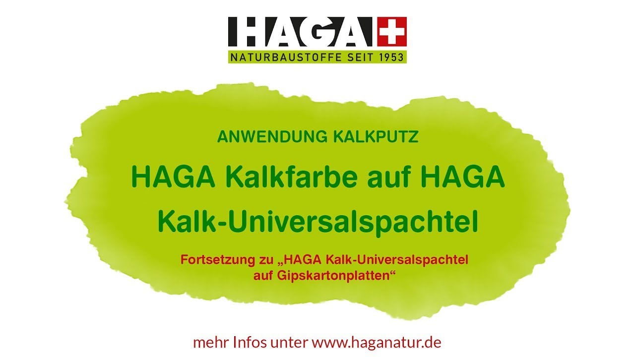 Wände natürlich gestalten mit HAGA Naturkalk: HAGA Kalkfarbe auf Kalk-Universalspachtel, Teil 2
