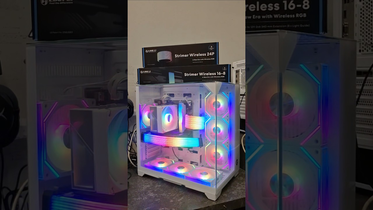 Gaming PC RTX 5060 with Lian Li Strimer Wireless#pcbuilder #pcgamer#pcbuilder #GamingSetup  #lianli