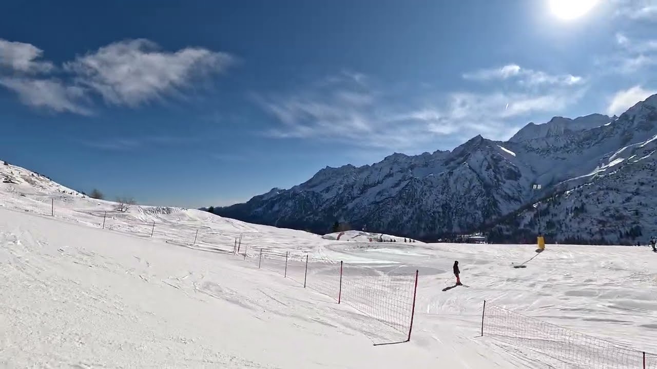 Passo Tonale w Val di Sole: trasa 32-czarna i 33-niebieska