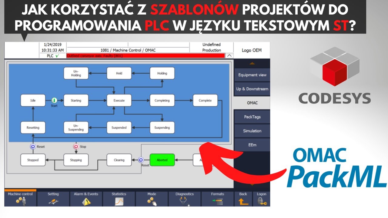 Szablony projektów dla automatyki w standardzie PackML
