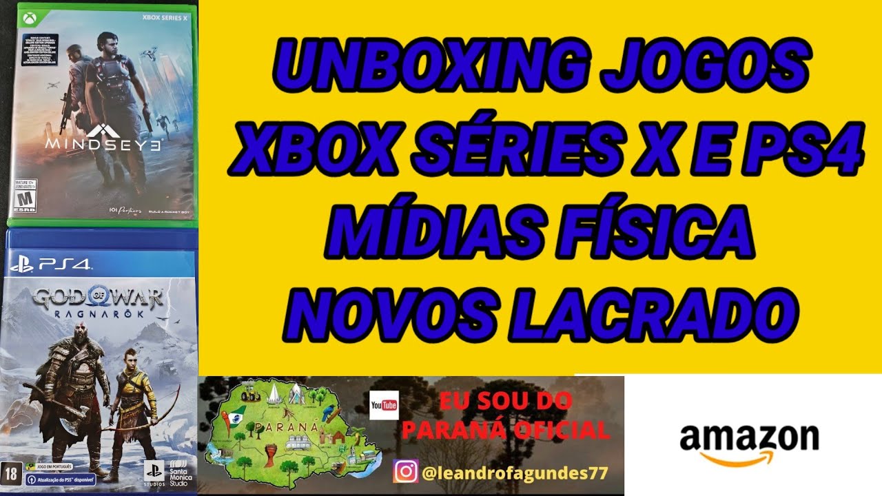 UNBOXING JOGOS PS4/XBOX SÉRIES FÍSICOS 