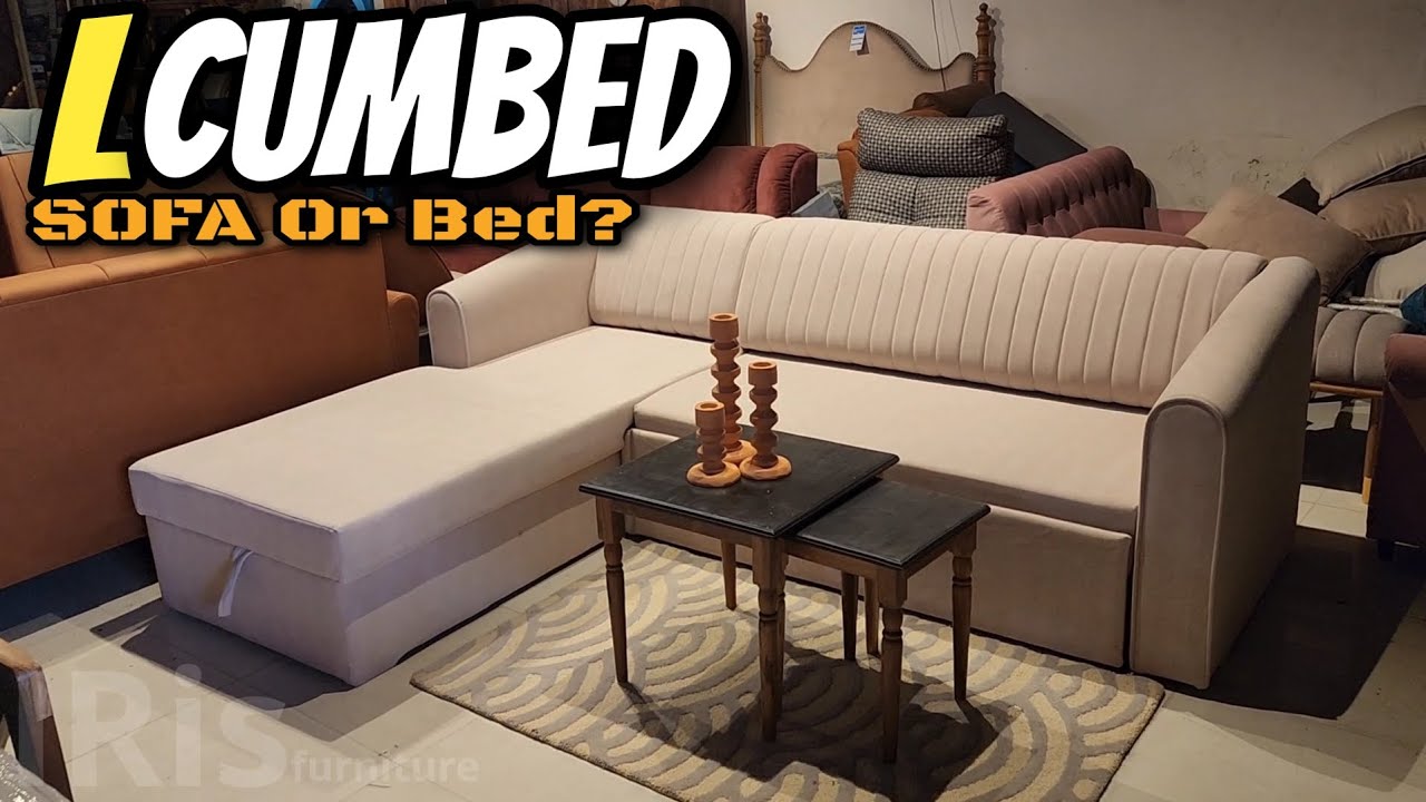 L Shaped Sofa Cum Bed By IRis furniture.