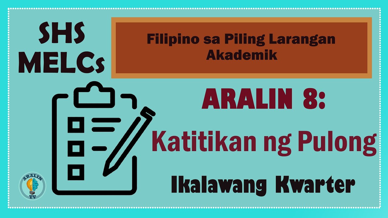 Aralin 8: Katitikan ng Pulong SHS Grade 11 & 12 MELCs