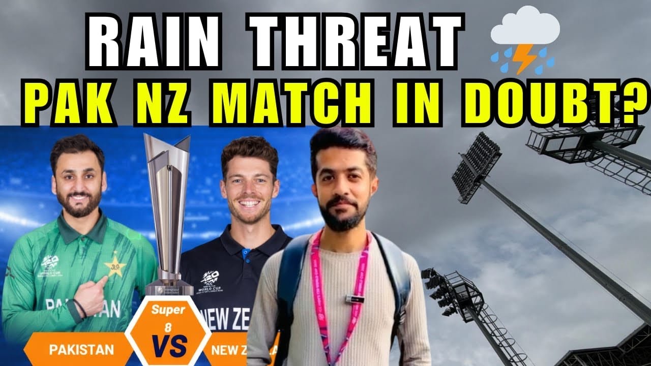 Weather Alert: Rain Chances Rising Ahead of Pakistan vs NZ WT20 Clash