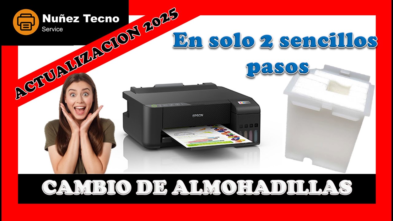😱 Como Reemplazar las Almohadillas de 🖨️ Impresoras Epson L1250  L1210 L1110 ET 1810 ET2800 ET2803