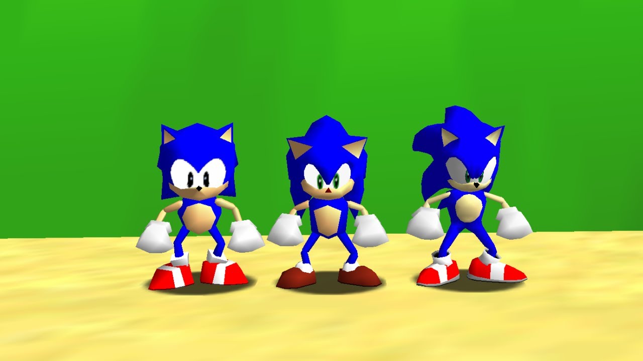 Sonic, Star Sonic and Modern Sonic in Mario 64 - Full Game Walkthrough