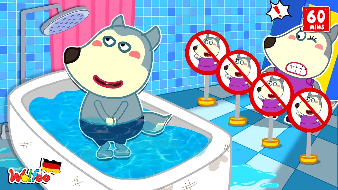 Wolfoo Geschichte🐺Hör Auf In Der Badewanne Aufs Töpfchen Zu Gehen- Töpfchentraining @WolfooDeutsch