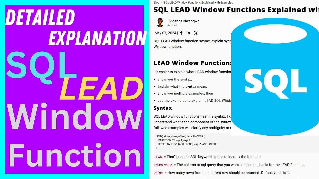 SQL LEAD WINDOW FUNCTION - [Detailed Explanation]