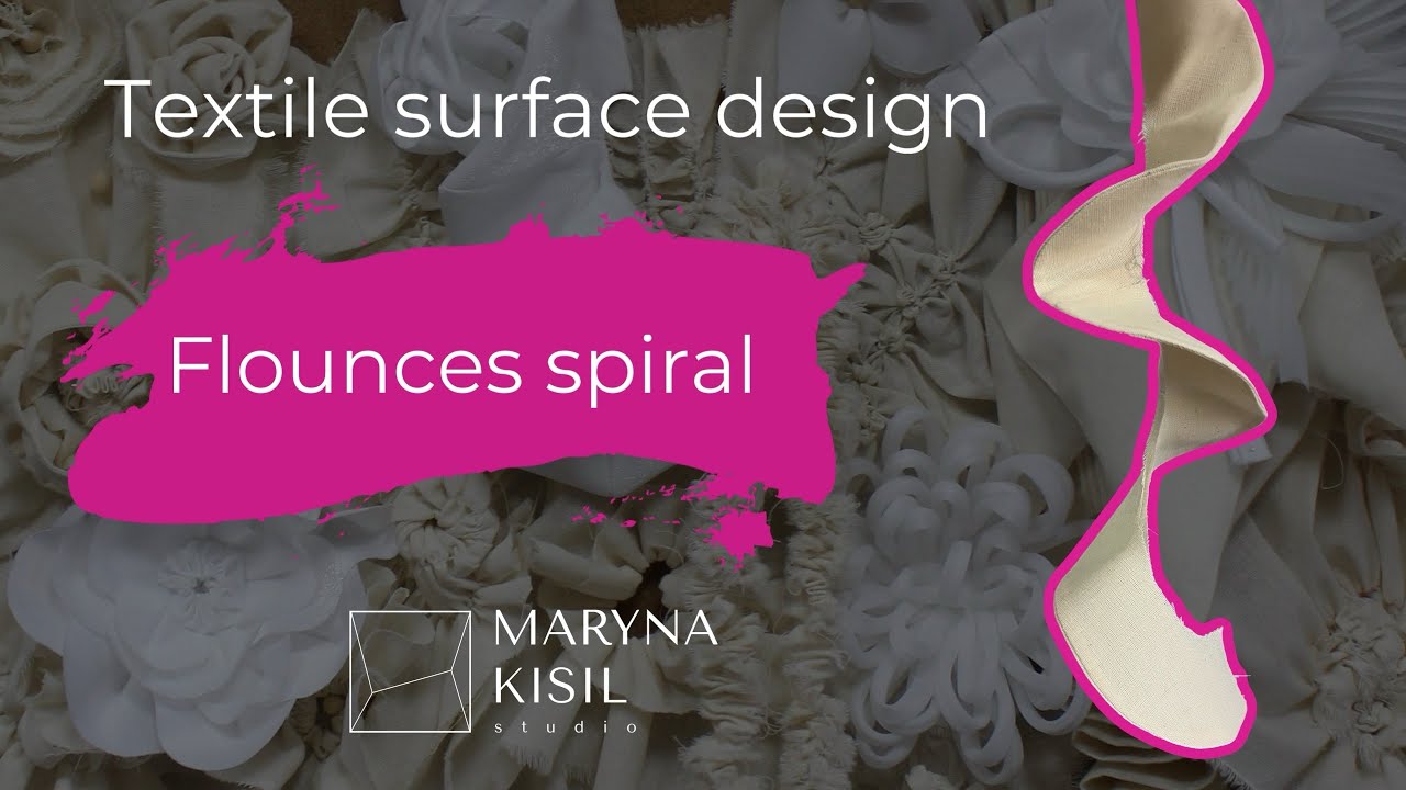Flounces spiral. Creating and sewing process #fabricmanipulation #sewingtutorial #sewing 
