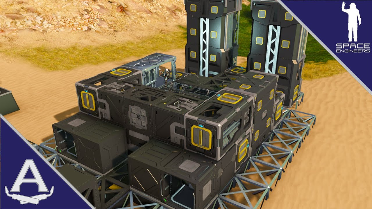 Строим БАЗУ! — Space Engineers: полухардкорное выживание #4