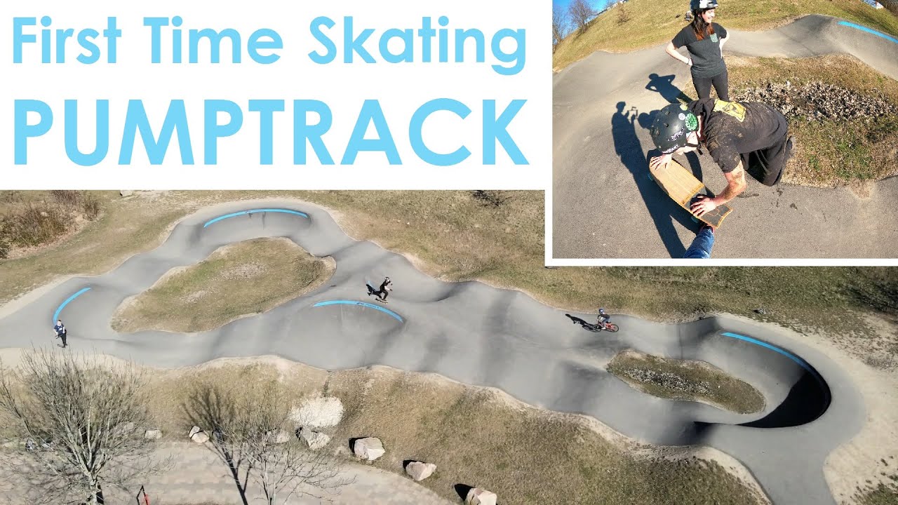 Erstes Mal skaten im PUMPTRACK: Viel FUN mit Longboards & Surfskates [V-LOG] | Longboarding Germany