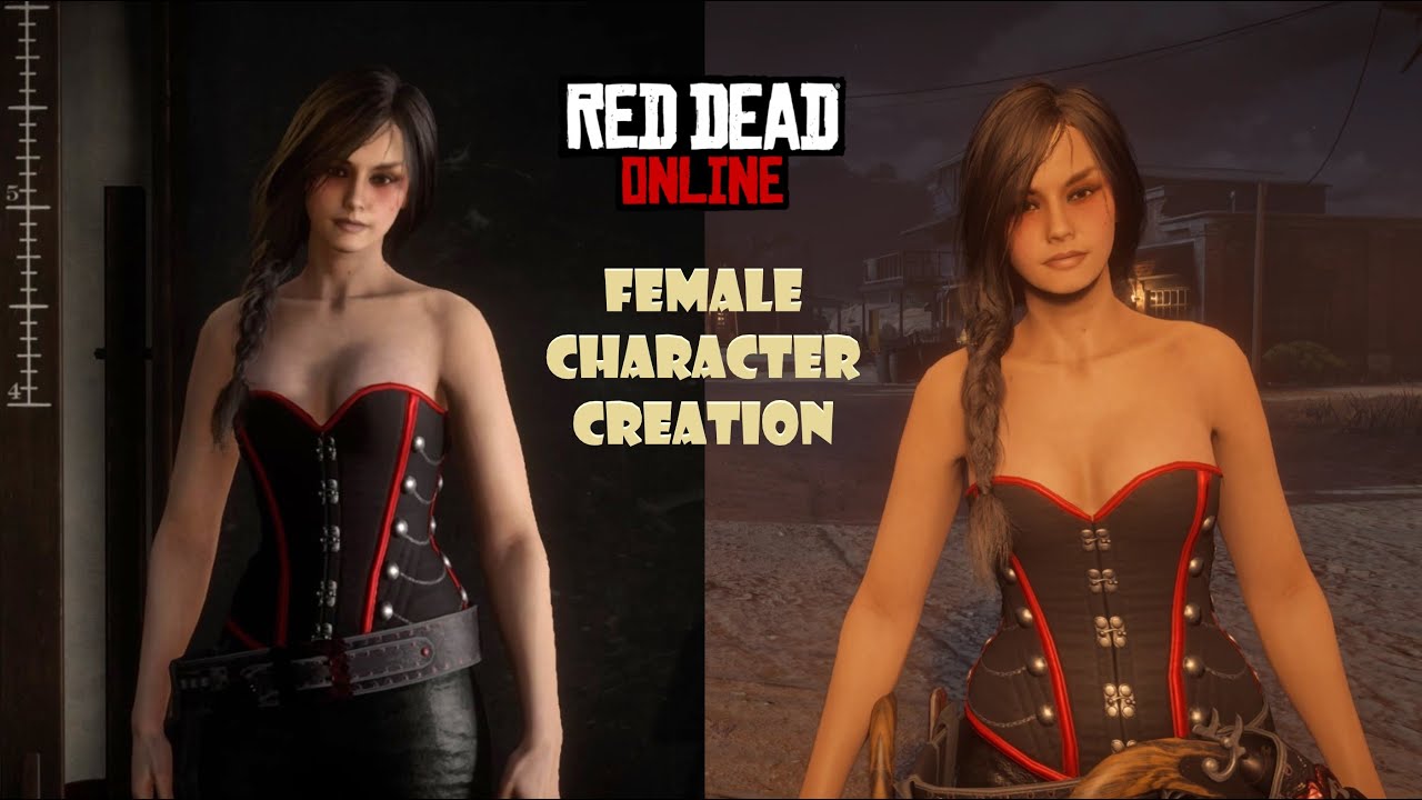 Red Dead Online Female Character Creation and how she looks in-game every lighting