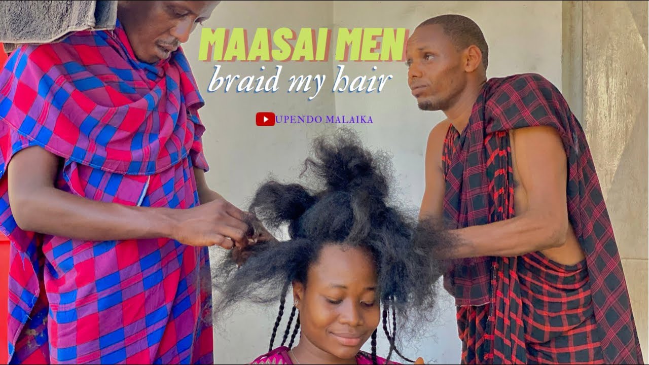 MAASAI MEN BRAID MY NATURAL HAIR |Why Maasai women don’t braid hair?😳 #twist #maasai #maasaiculture