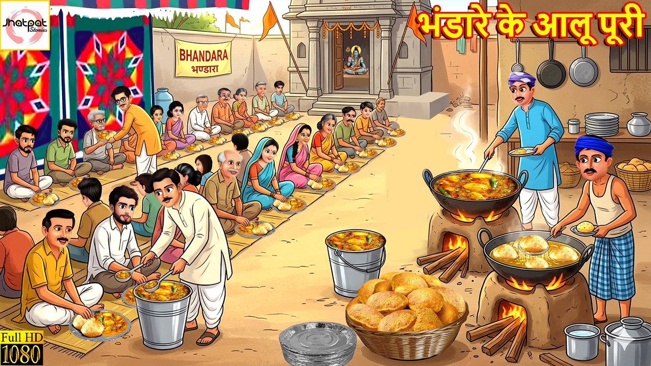 भंडारे के आलू पूरी | Bhandare Ke Aloo Puri | Hindi Kahani | Moral Stories | Kahaniya | Bedtime Story