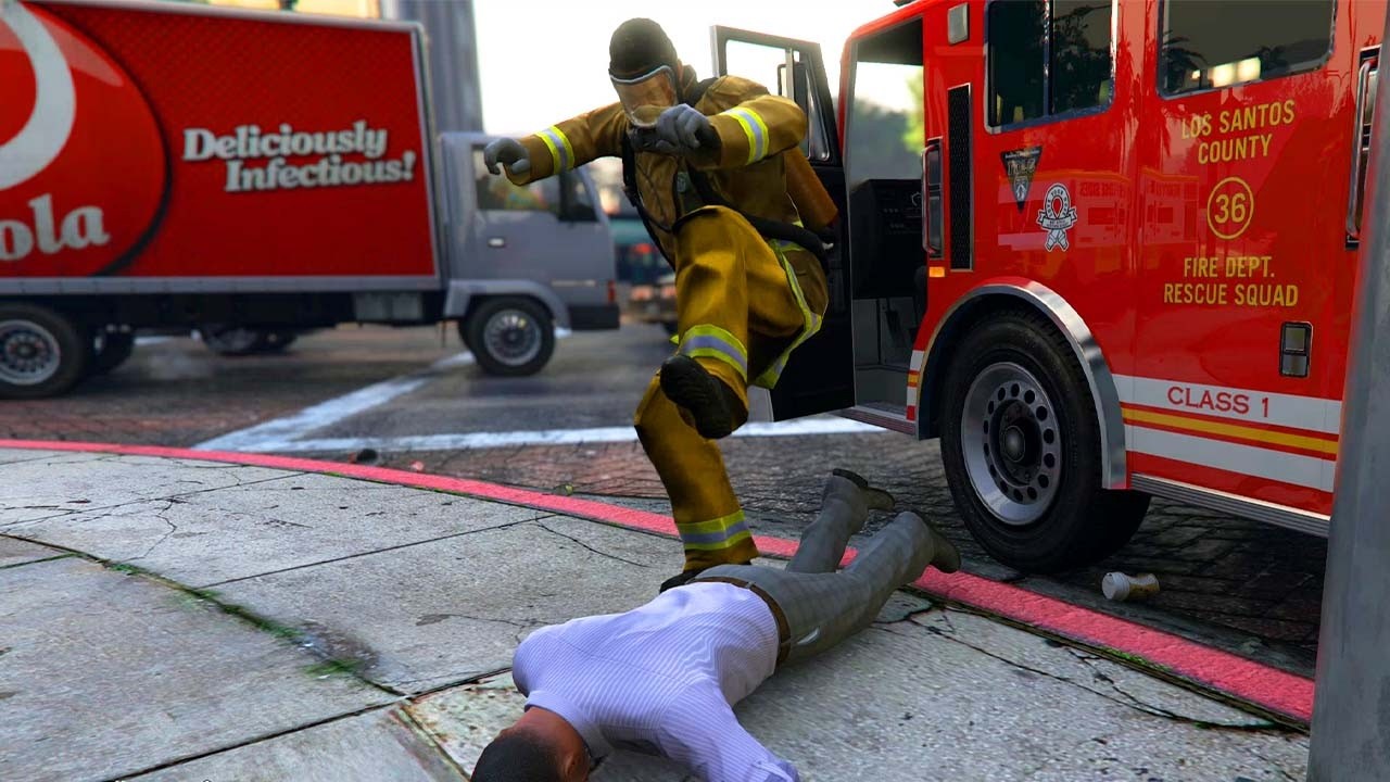 GTA5 NPC들은 완전히 멘탈이 나가버렸습니다.