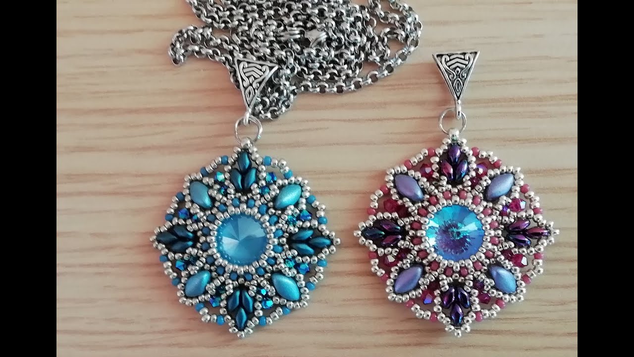 TUTORIAL CIONDOLO/ BEADED PENDANT AURORA