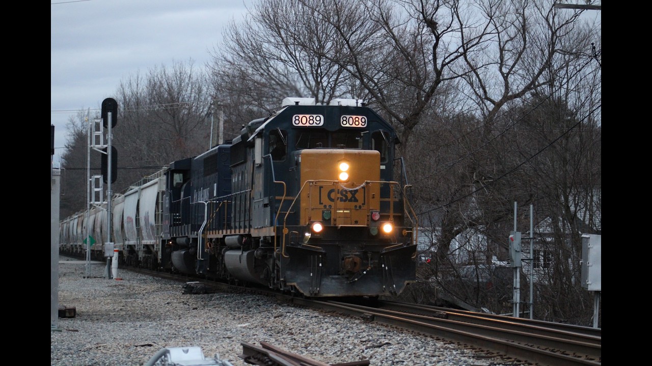 CSX L080s/Amtrak trains on the Portland Subdivision between Plaistow NH & Haverhill MA January 2026