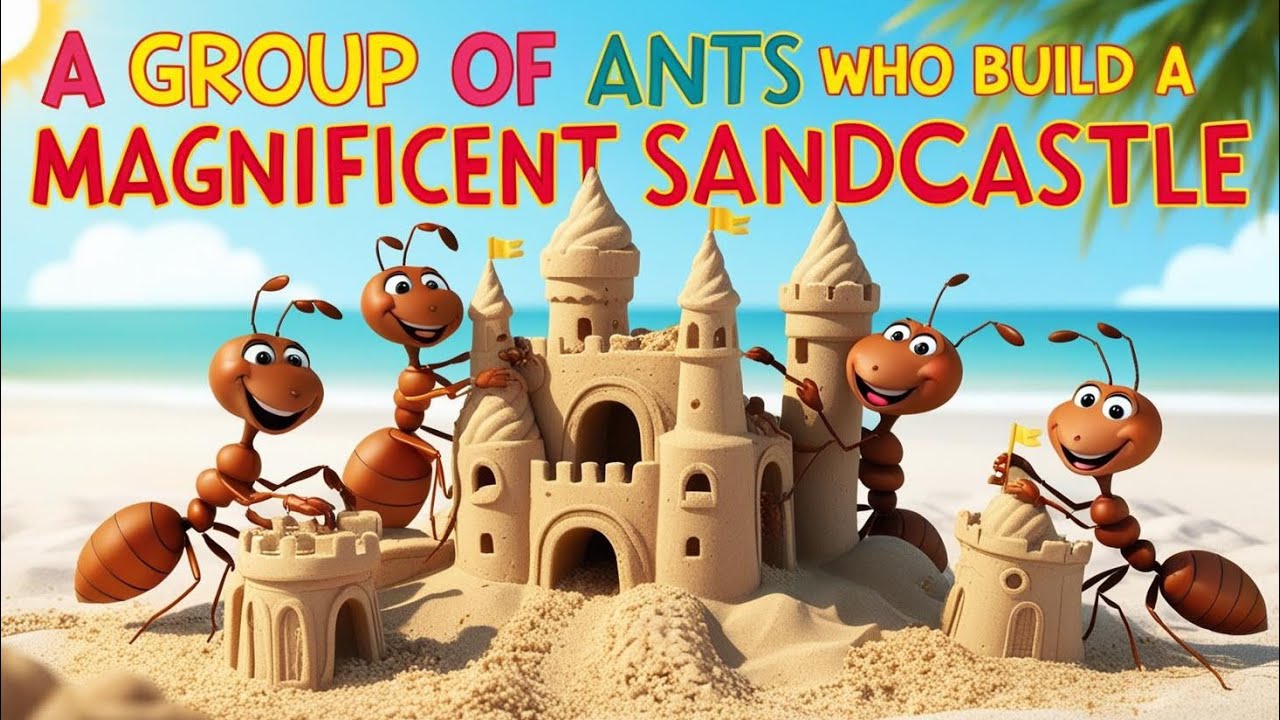 A Group Of Ants Who Build A Magnificent Sandcastle