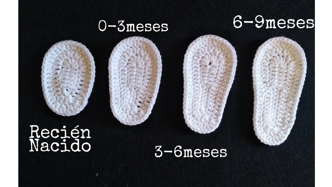 Suelas bebé a Crochet cualquier talla y cualquier material!!#crochet #suela