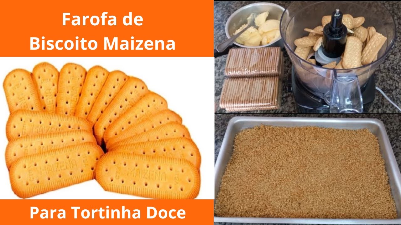 🍪farofa de Biscoito Maizena para Torta e Sobremesas