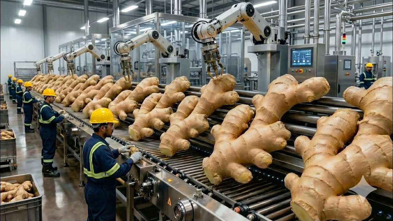 Inside a Modern Ginger Factory: From Raw Ginger to Organic Powder (Full Process)