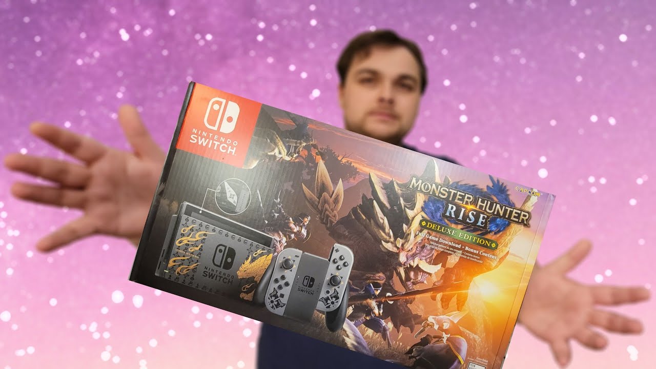 Monster Hunter Rise Nintendo Switch Console Unboxing!!