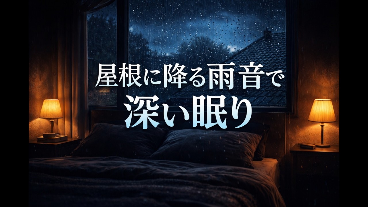 【屋根に降る雨音で深い眠り】深い眠りの音_Deep Sleep Sounds 10