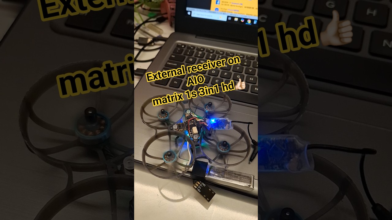 External receiver on AIO matrix 1s 3in1 hd #fpv #drone #djio4 #betafpv #meteor75pro