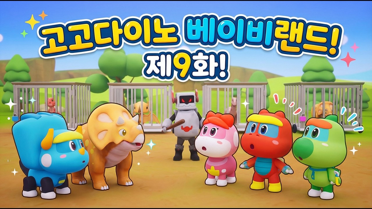 [고고다이노 베이비랜드 시즌1] 9화 갇힌 친구들 구해주기 🎢🎪 ㅣVOD에서 만나요!ㅣ🌈알록달록 색깔놀이🌈 ㅣ #고고다이노 #컬러 #변신 #색깔놀이