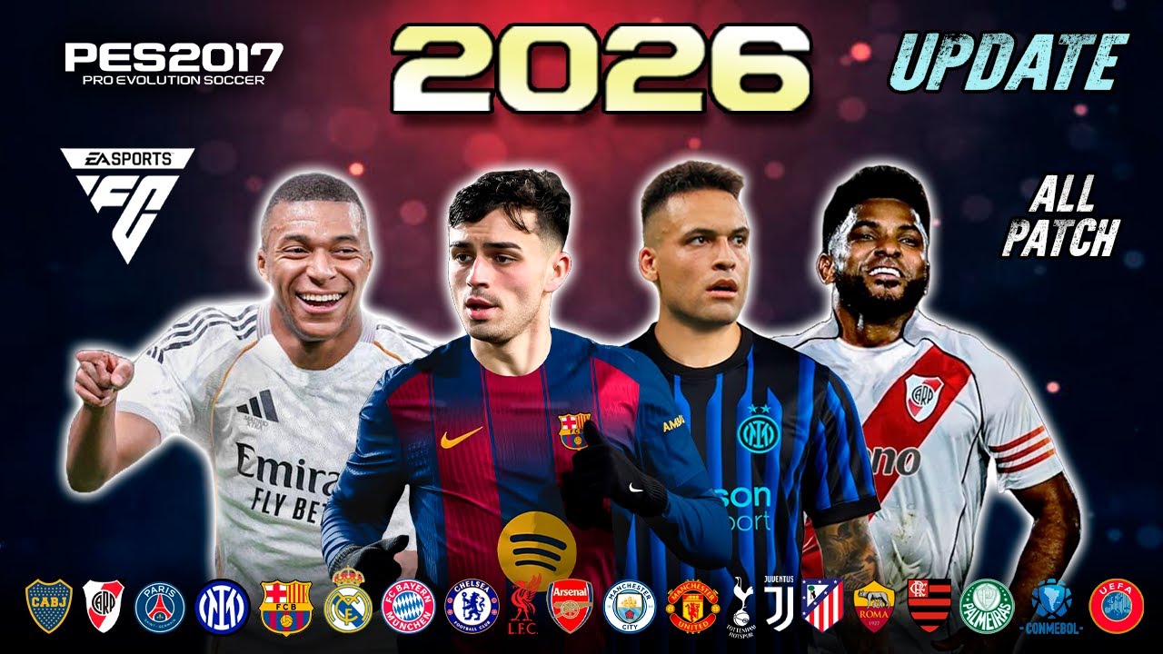 Mega kitpack TEMPORADA 2025-2026 1OO% Actualizado / TUTORIAL / PES 2017 a 2026