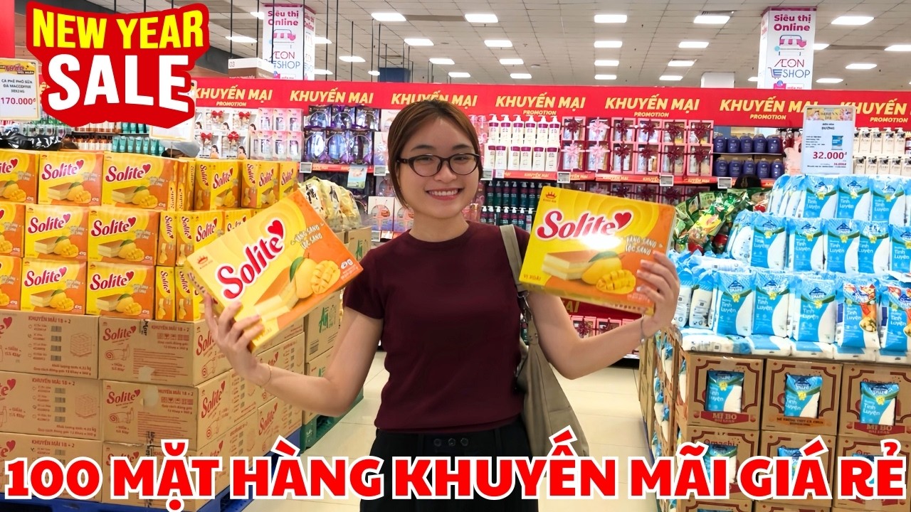 Rộn Ràng SIÊU THỊ Mùa Đầu Năm! 100 Mặt Hàng Khuyến Mãi Đủ Loại, Cô Bác Tranh Thủ Mua!