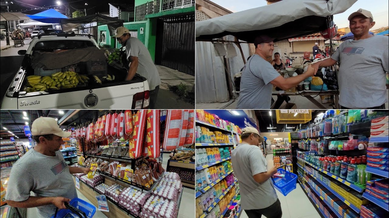LEVANDO AS MERCADORIAS A FEIRA + COMPREI OS PREPAROS DA FEIJOADA 
