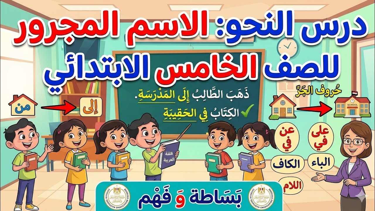 الاسم المجرور ( المفرد_ جمع التكسير _ جمع المؤنث السالم) وإعرابه بأسهل طريقة