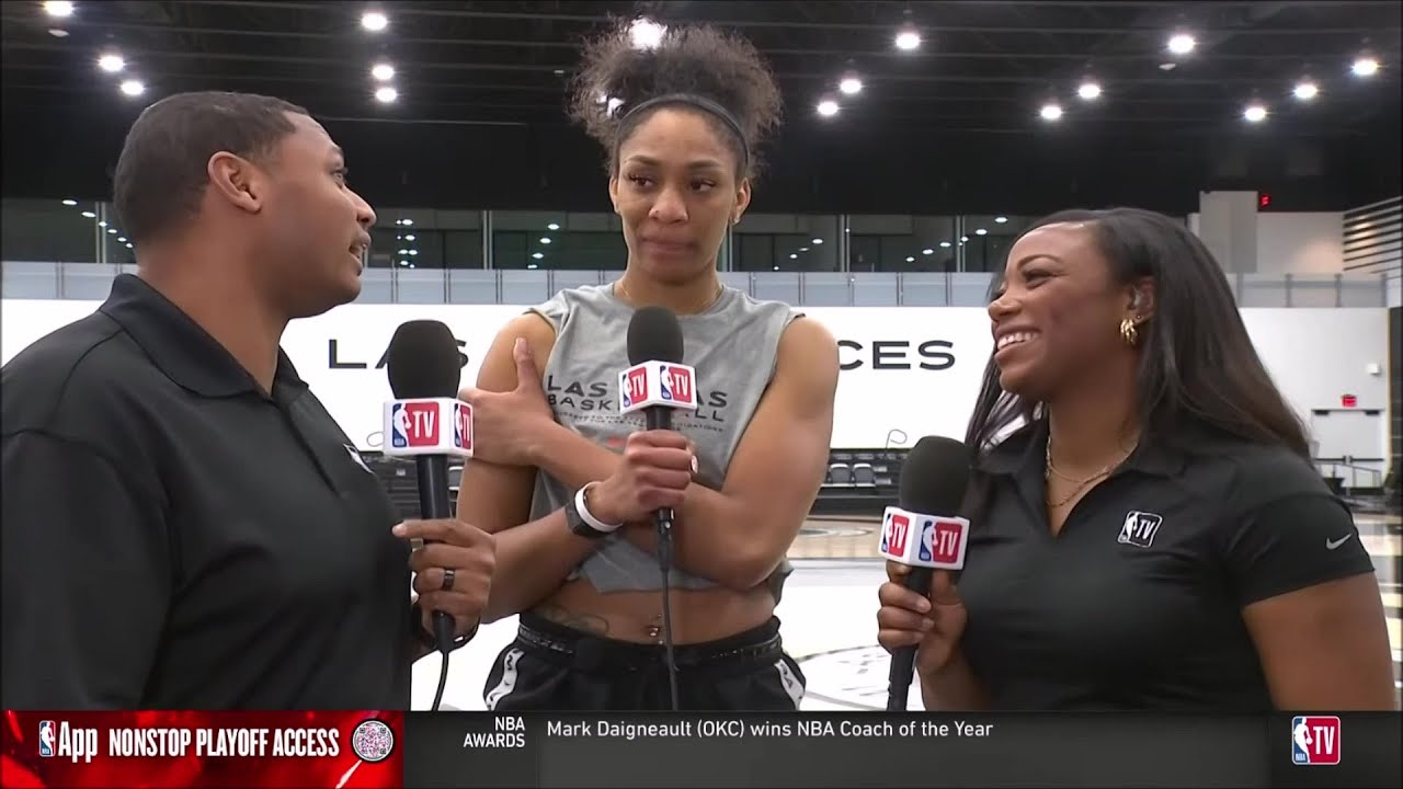 A'ja Wilson Interview At Reigning WNBA Champions Las Vegas Aces Training Camp